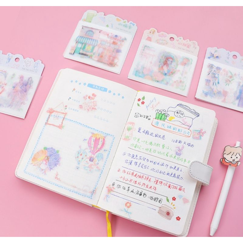 1 vỉ 3 trang sticker dễ thương mã A-2349