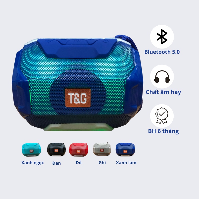 Loa bluetooth mini T&amp;G Urtechcorner loa nghe nhạc không dây vi tính để bàn bass mạnh nhạy hay - Bảo hành 6 tháng 1 đổi 1