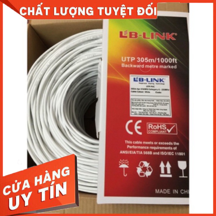 Cáp mạng LBLINK Cat6e Thùng 305M