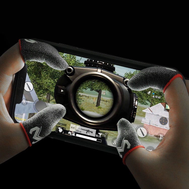 1 Đôi Găng Tay Thoáng Khí Màu Dạ Quang Dùng Chơi Game pubg