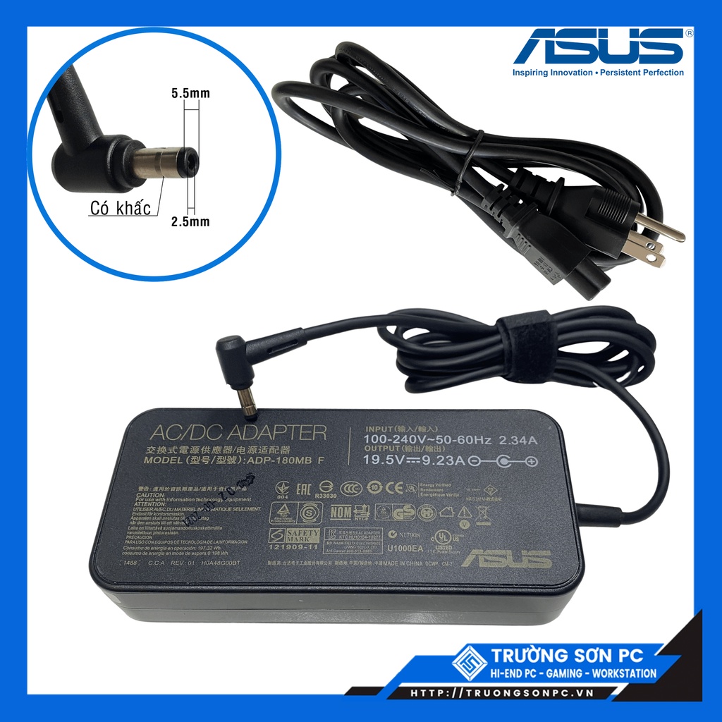 Sạc Laptop ASUS 180W 19.5V 9.23A ROGGL552JX GL552VL GL552VW GL552VX | Sạc Zin Cao Cấp