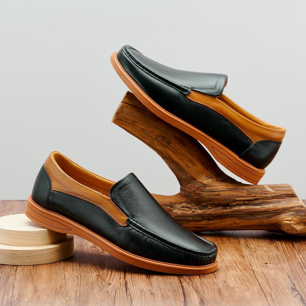 Giày da nam LEXSHOES giày da bò LS07 cao cấp bảo hành 2 năm