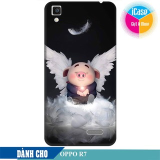 Ốp lưng nhựa cứng nhám dành cho Oppo R11 in hình HEO CON THIÊN THẦN