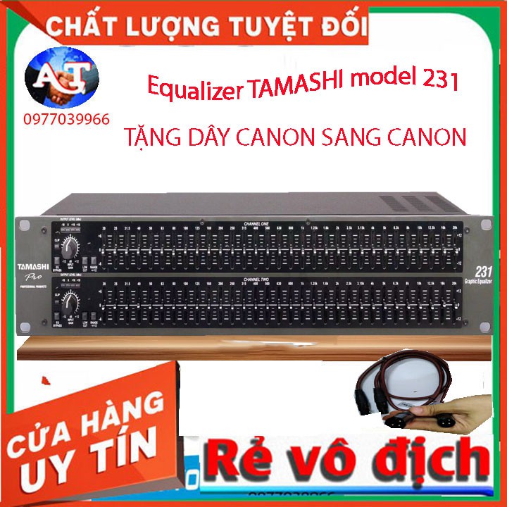 [Mã ELHACE giảm 4% đơn 300K] [kem dây canon dây av] Đầu lọc xì Equalizer tamshi 231 vang karaoke