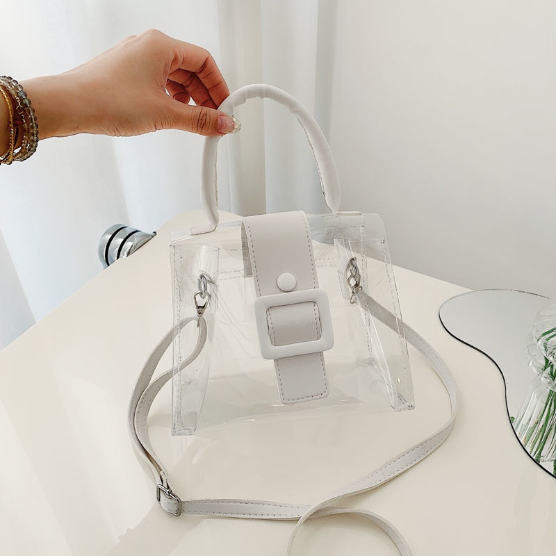Túi Đeo Chéo Trong Suốt Hình Vuông Nhỏ Phong Cách Nhật Bản Hàn Quốc Thời Trang Xuân Hè 2022