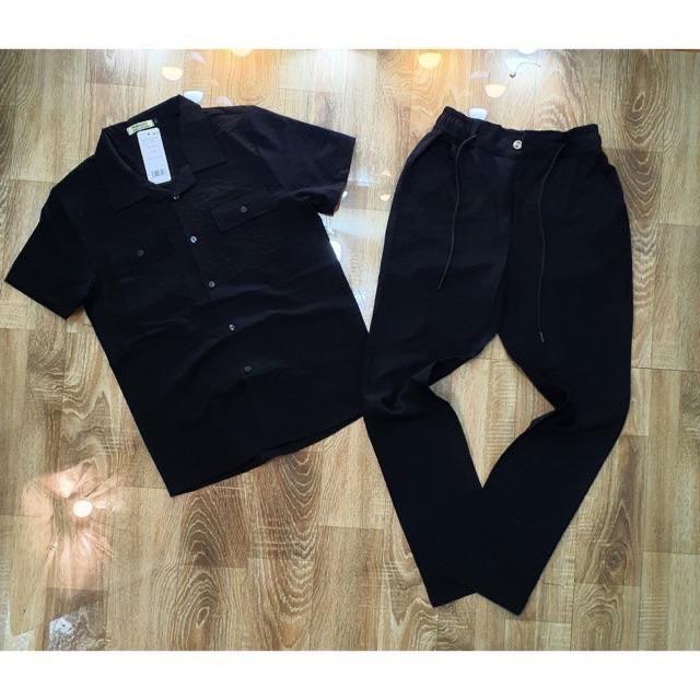 Bộ Đũi Cao Cấp, Set Bộ Áo Đũi Cổ Bẻ Tay Ngắn và Quần Đũi Dài Mềm Nhẹ Thoáng Mát - Đũi 02 - Xuongmaytrungkien | BigBuy360 - bigbuy360.vn