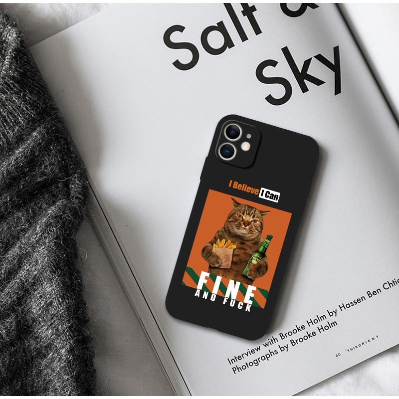 Ốp Điện Thoại Mềm Hình Mèo Thời Trang Cho Iphone 12 Pro 11 Pro Max 13 mini 14 15 Pro X XS Max Xr 5s 6s 7 8 Plus se2