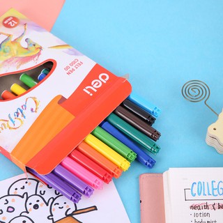 Bút màu nước 1.0mm DELI,12 màu/hộp EC10000