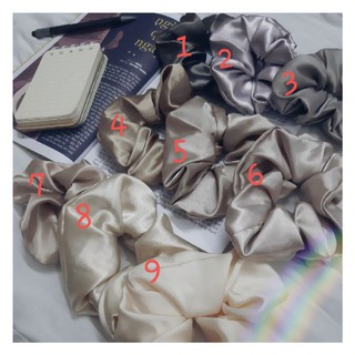 💥💥💥[Thanh lí] CỘT TÓC SCRUNCHIES TRƠN PHI BÓNG - TÔNG XÁM 💥💥💥