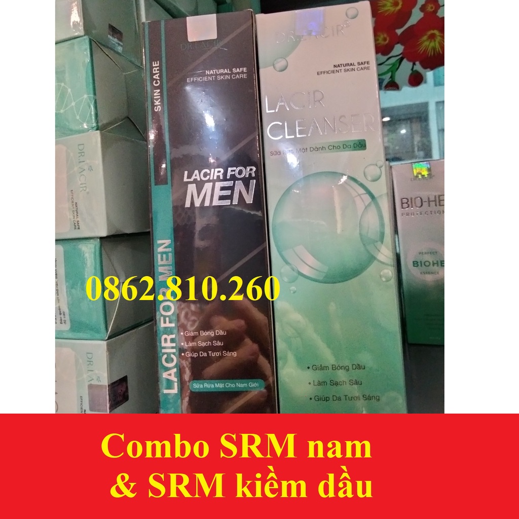 SỮA RỬA MẶT #BẠC_HÀ KIỀM DẦU DR.LACIR_DỊU NHẸ_SRM DÀNH CHO NAM DR LACIR