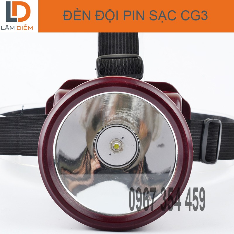 Đèn đội đầu pin sạc kín nước cg3