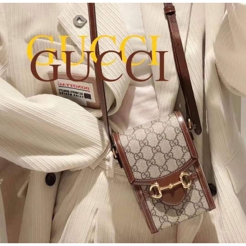 Túi G.c horsebit 1955 mini bag, túi xách mini đựng vừa điện thoại cao cấp - FULLBOX