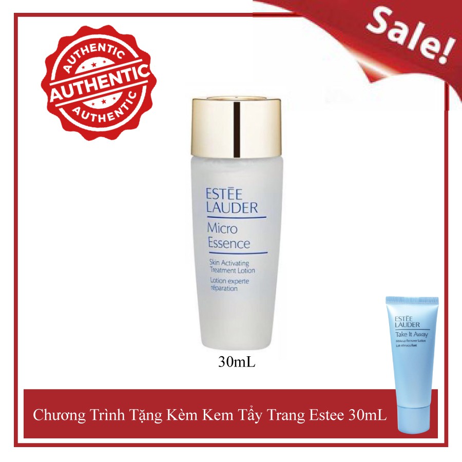 (Mua 1 tặng 1) Mua nước thần Estee Lauder Micro Essence 30mL tặng Kem tẩy trang Estee Lauder Makeup Remover Lotion 30mL