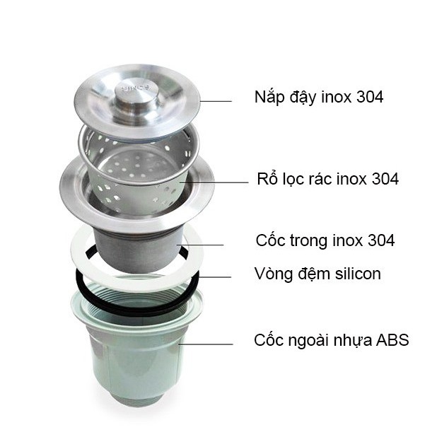 Chậu rửa bát Korea Sus304 8245 2 hố cân- tặng giá rau củ khi mua chậu,Chậu rửa chén inox 304 hố cân 8245-tặng rá rau củ