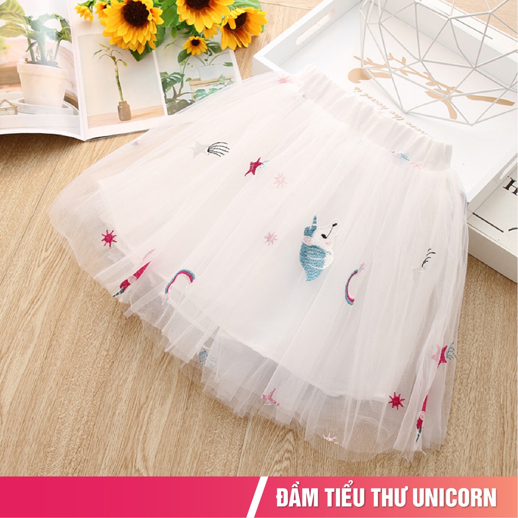 Đầm công chúa cho bé gái 3-9 tuổi áo thun hình Pony dễ thương