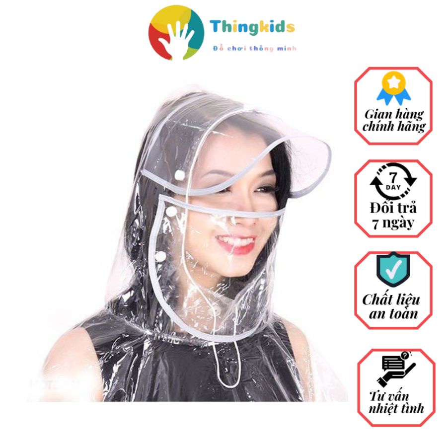 Áo mưa trong suốt 1 đầu và 2 đầu - Thingkids