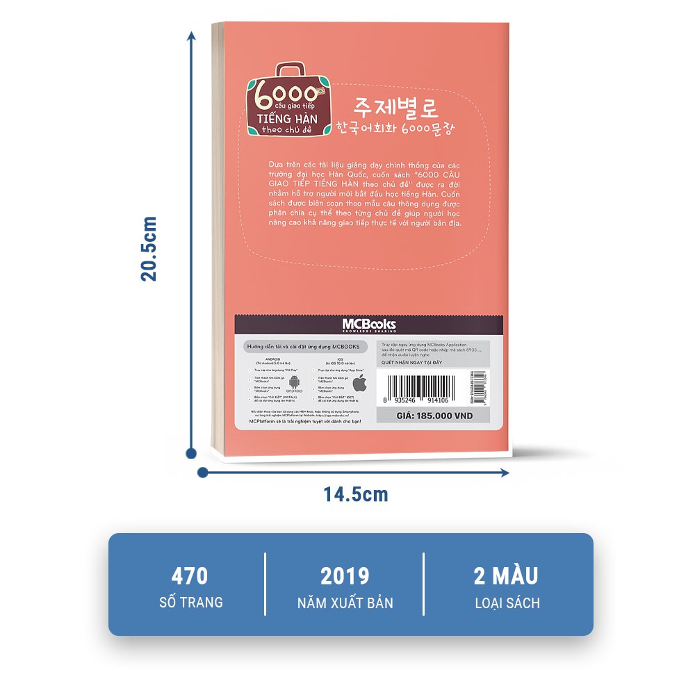 Sách 6000 Câu Giao Tiếp Tiếng Hàn Theo Chủ Đề MCBooks