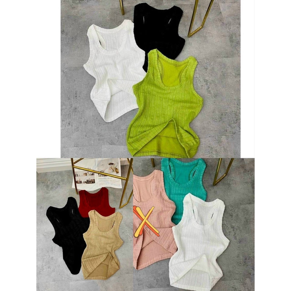 Áo ba lỗ dáng dài vặn thừng