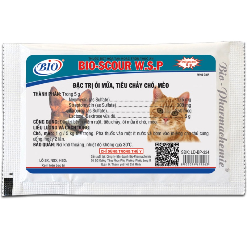 Combo 10 gói bột kiểm soát viêm ruột ói mửa, tiêu chảy cho chó mèo-79201