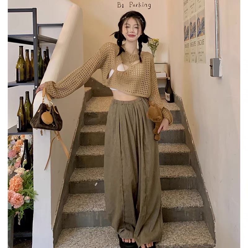 Áo croptop lưới Ulzzang