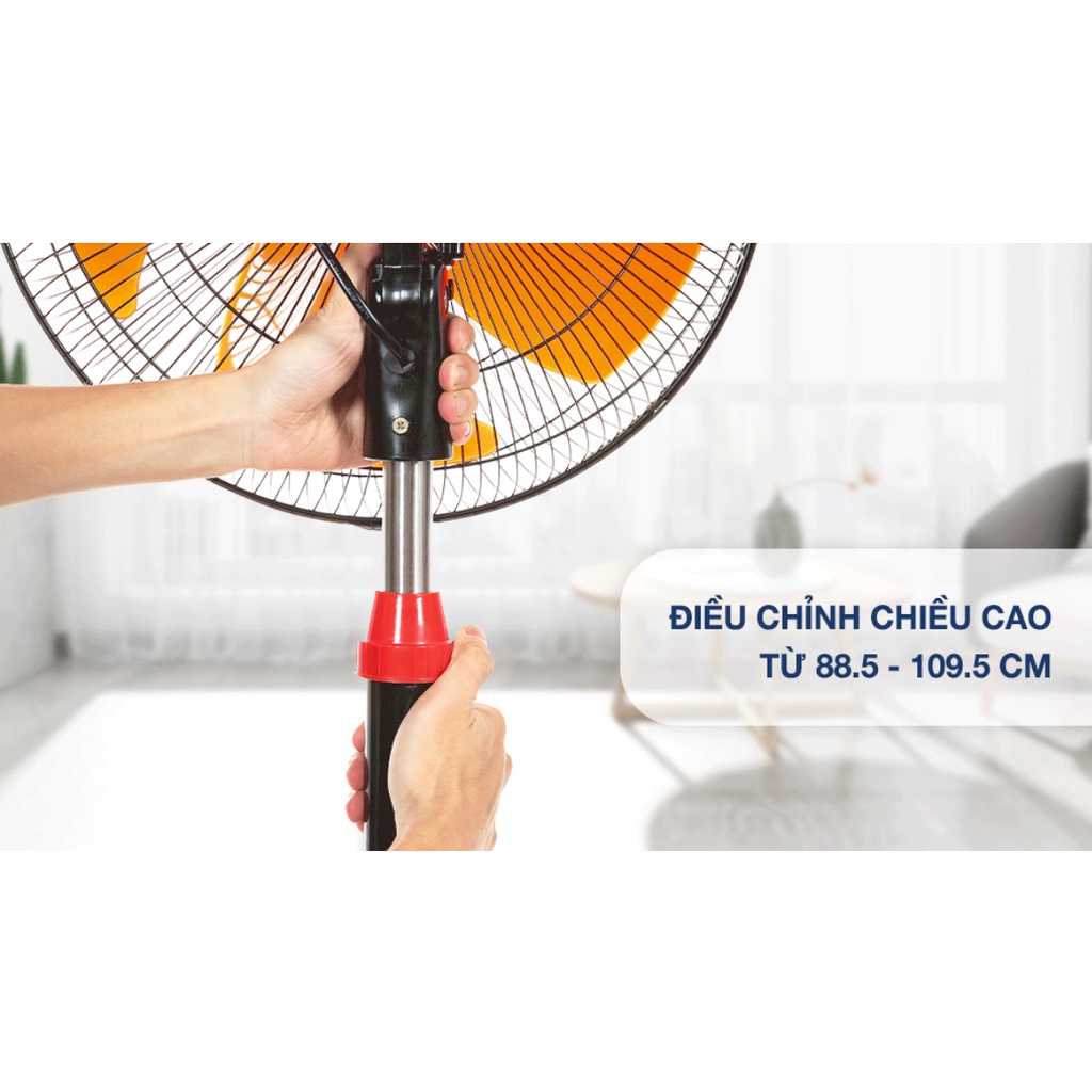 ✅Mẫu Mới 2022✅ Quạt đứng Lifan Đ-616 45W (Đen cam)- Hàng Chính Hãng