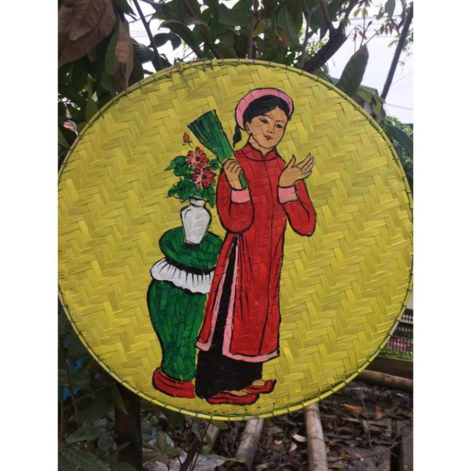 Xưởng SX- Tranh vẽ trên mẹt tre tranh giân dan tranh đông hồ -Tre Việt
