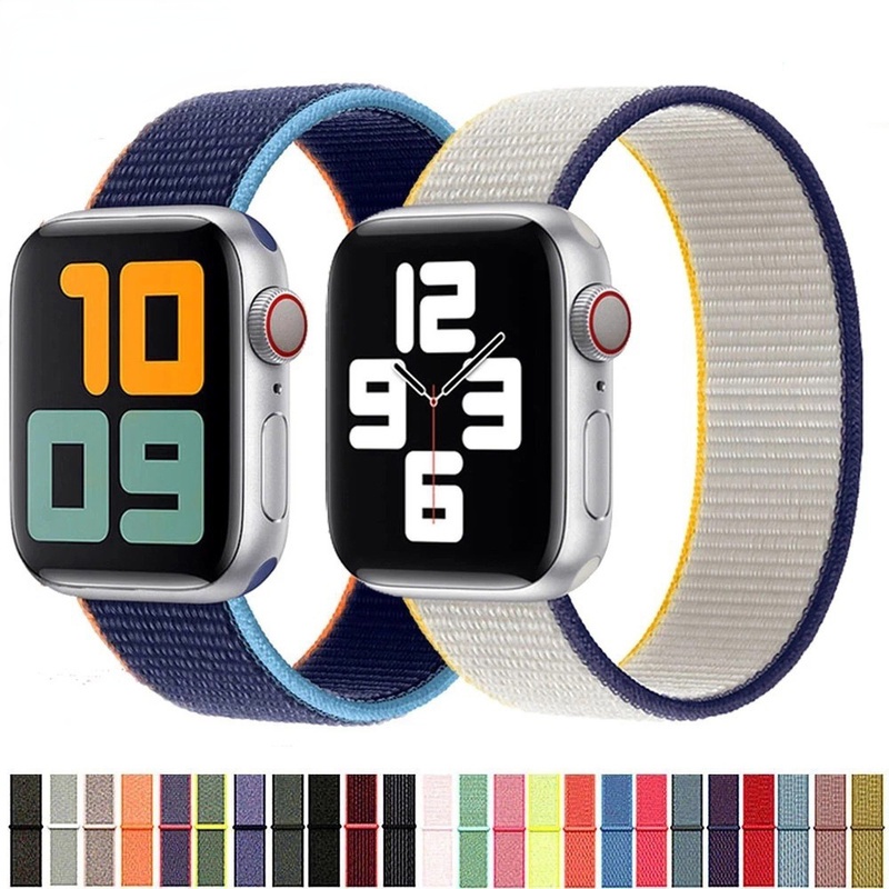 Dây Đeo nylon Cho Đồng Hồ Thông Minh apple watch 44mm 40mm 42mm 38mm 41mm 45mm iwatch 7 se 6 5 4 3