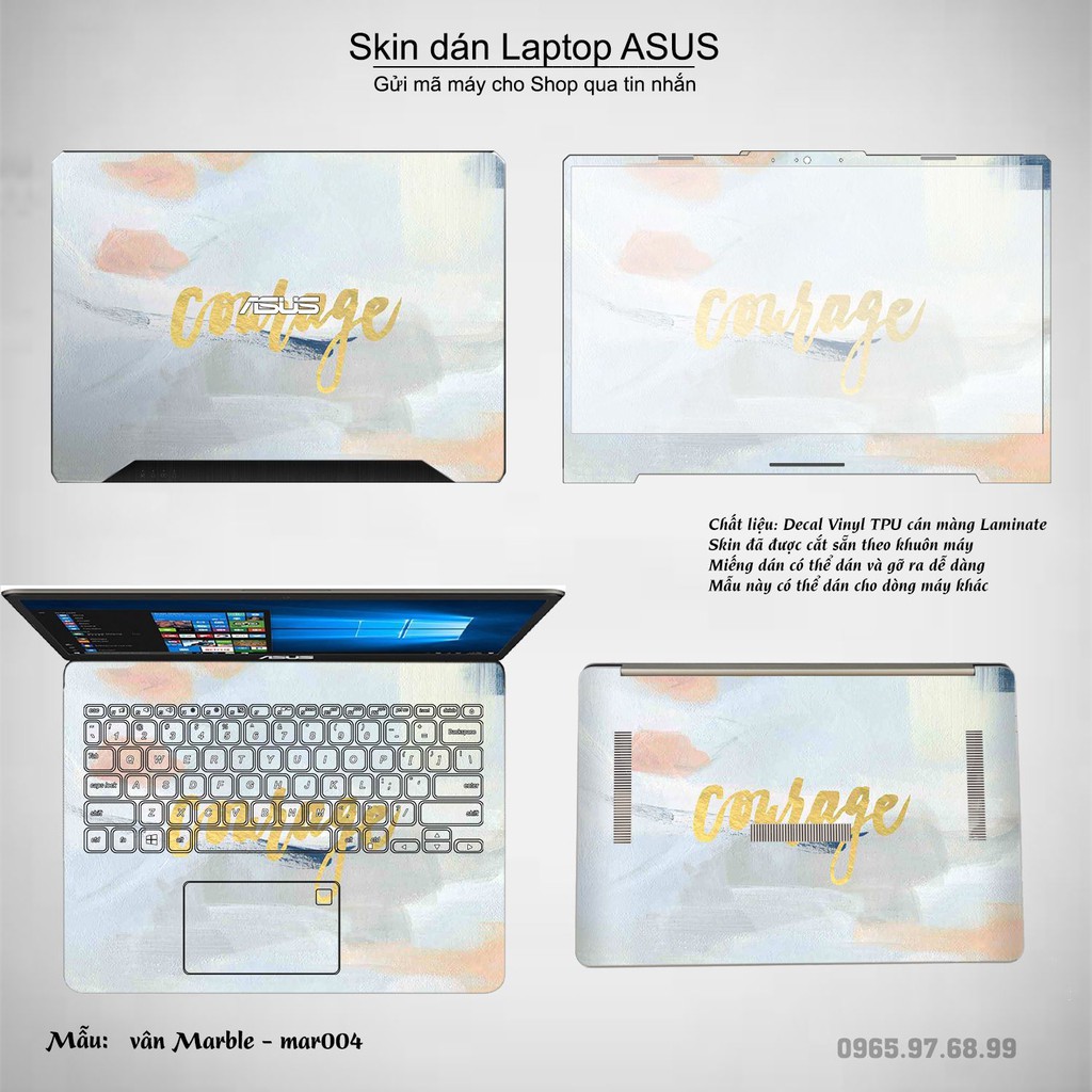 Skin dán Laptop Asus in hình vân Marble