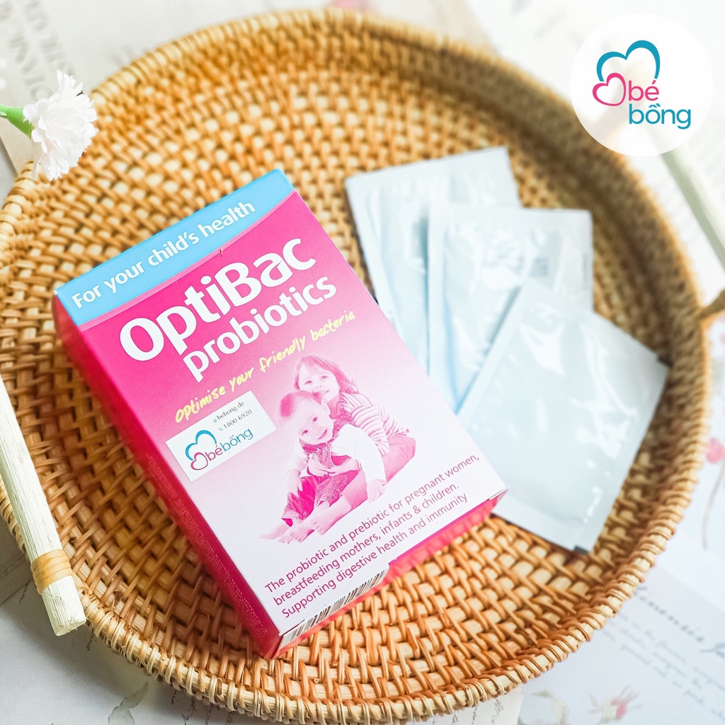 Men Optibac Probiotics hồng dạng bột 30 gói