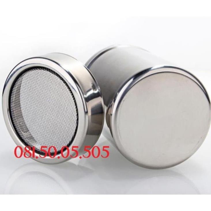 Hộp rắc bột cacao tạo hình chất liệu inox và Khuôn vẽ hình capuccino điệu nghệ D112