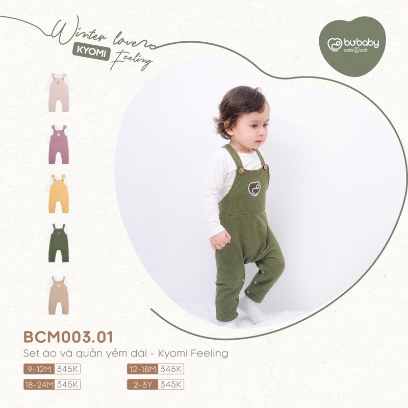 [CHÍNH HÃNG] Set áo và quần yếm dài trẻ em Kyomi Feeling BCM003.01 Bu