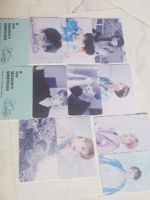 Mua 14 thẻ tặng 2 thẻ card nhựa BTS Season's Greetings 2020 có chữ ký, có in theo yêu cầu