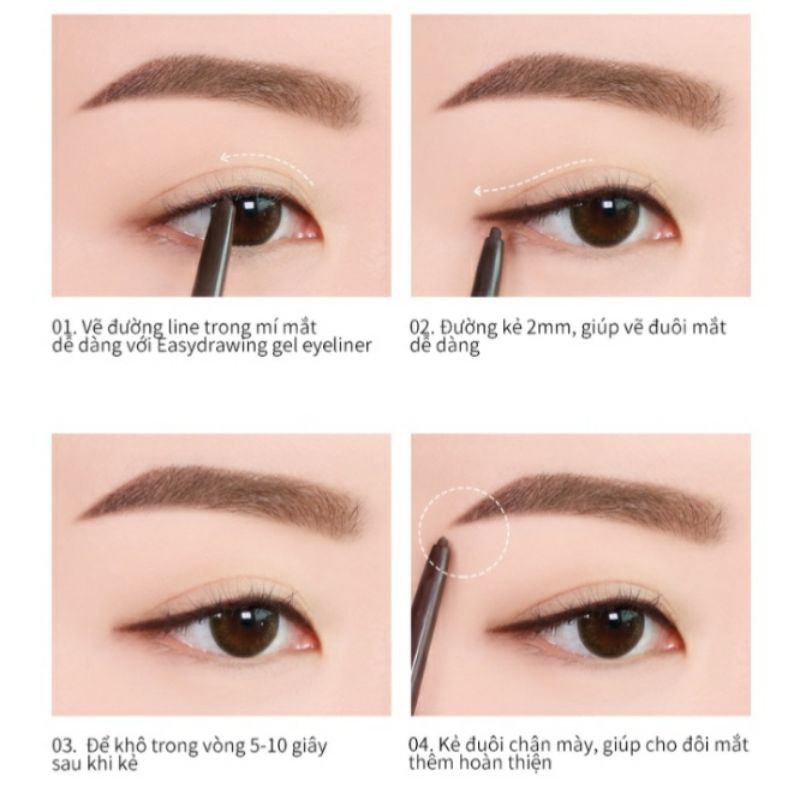 (Có sẵn - Bán Sỉ) Chì Kẻ Mắt Chống Trôi Merzy Easydrawing Gel Eyeliner 0.14g