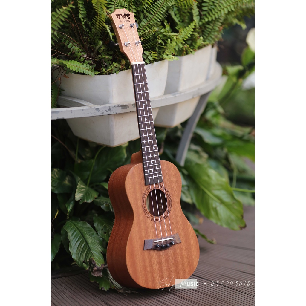 Đàn Ukulele Concert BWS 23inch Cỏ Bốn Lá (Tặng Full 9 món phụ kiện)