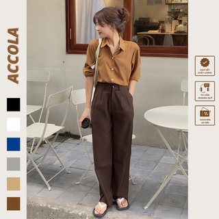 Áo sơ mi nữ freesize phong cách vintage Accola 1305