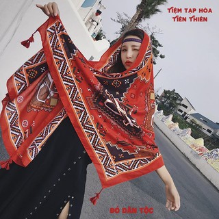 Khăn thổ cẩm họa tiết boho Đỏ 140k (ẢNH THẬT)