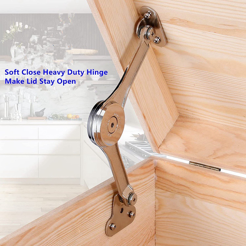 Set 2 Bản Lề Mềm Chịu Lực Tốt Hỗ Trợ Mở Nắp Tủ Nhà Bếp Hỗ Trợ Maximum 50Lbs