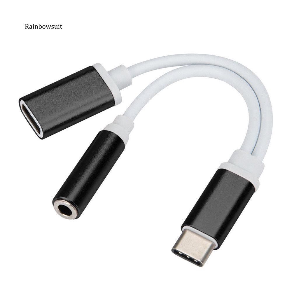 Cáp chia cổng âm thanh USB Type-C sang Type / 3.5mm chất lượng cao