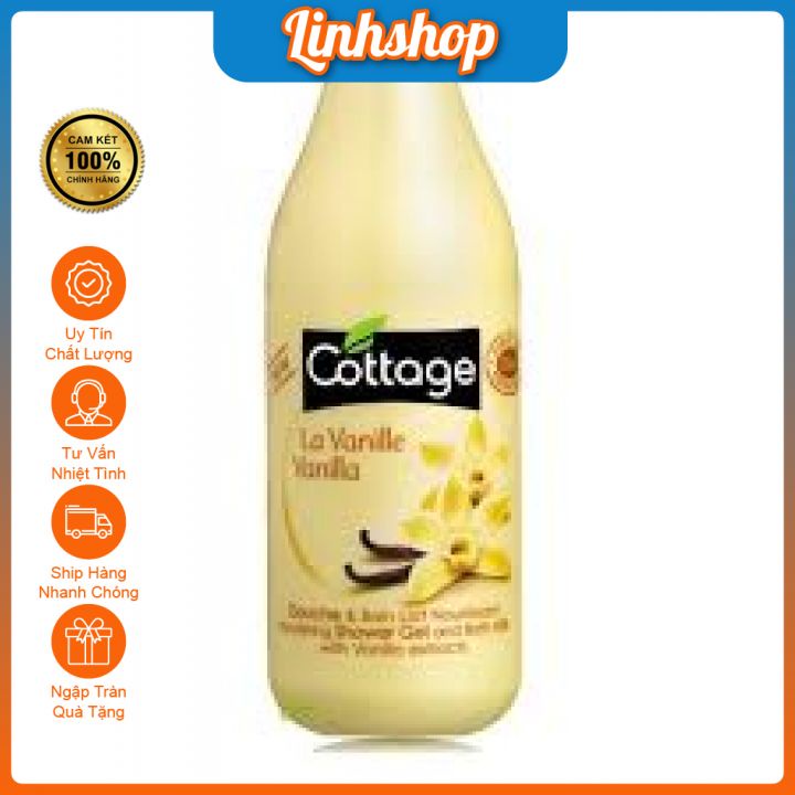 [Hàng Auth] SỮA TẮM DƯỠNG THỂ / COTTAGE /Sữa tắm trắng da Cottage 750ml Của Pháp