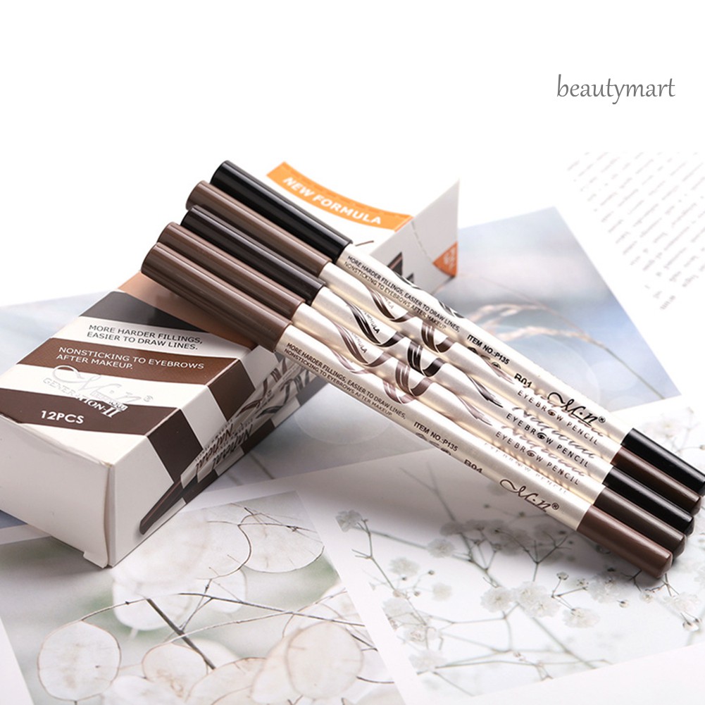 [Hàng mới về] Chì kẻ lông mày Menow bằng gỗ cứng chống mồ hôi không nhòe tích hợp cọ | BigBuy360 - bigbuy360.vn