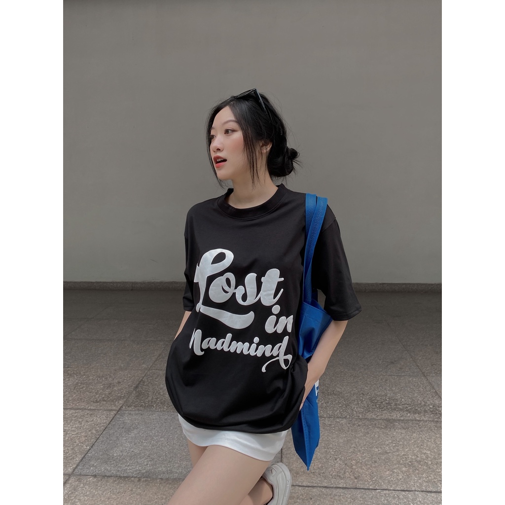MADMIND® Chính Hãng - Áo Thun Lost In Madmind Cotton - Màu Đen / Xanh Lá / Xanh Dương / Hồng / Trắng Form Rộng