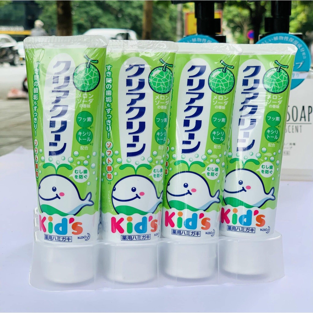 Kem Đánh Răng Trẻ Em Kao Kid Nhật Bản  Bảo Vệ Chống Sâu Răng Có Thể Nuốt Được