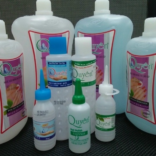 Nước rửa móng Quyên Chính Hãng - Nước rửa axeton loại tốt tẩy sơn móng tay
