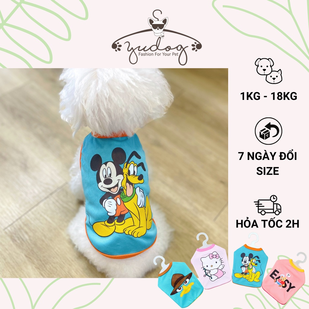 Đồ mặc cho thú cưng yudog áo thun sát nách cho chó mèo