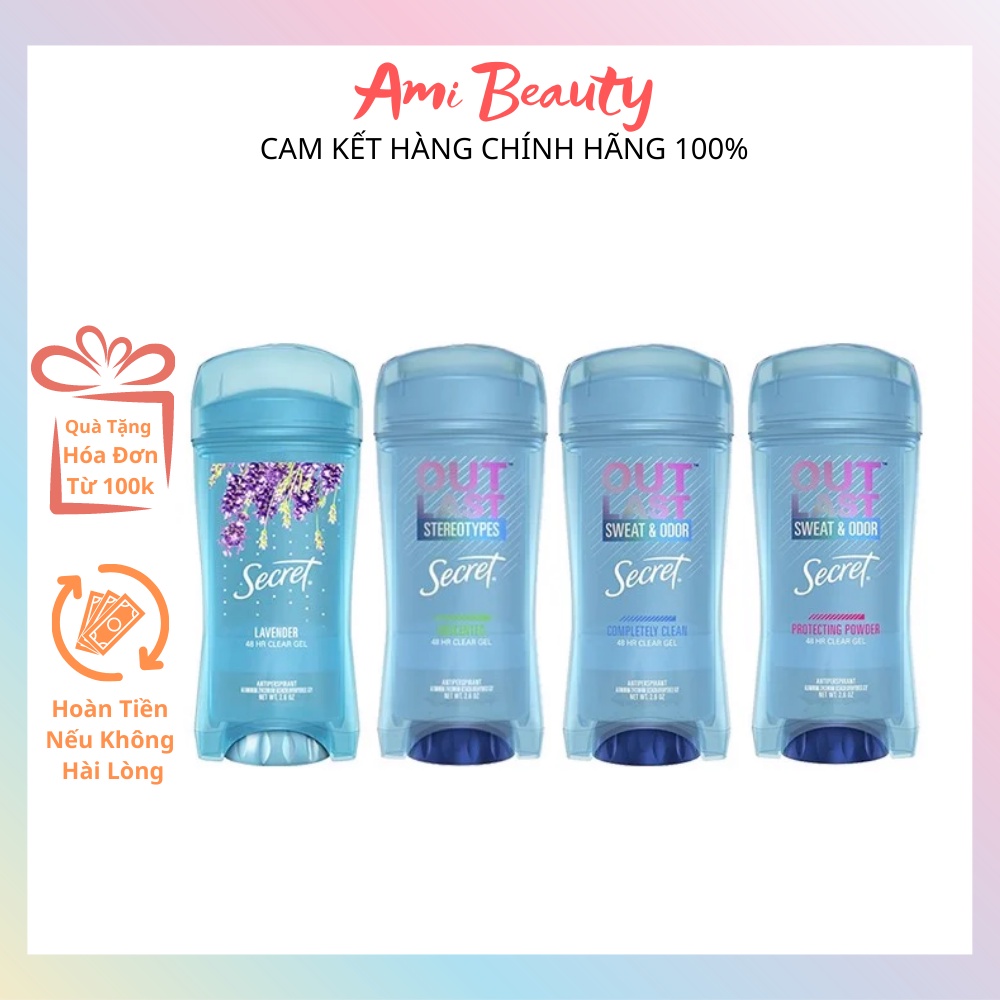 [Mẫu mới] Lăn khử mùi nữ Secret Clear Gel 73g