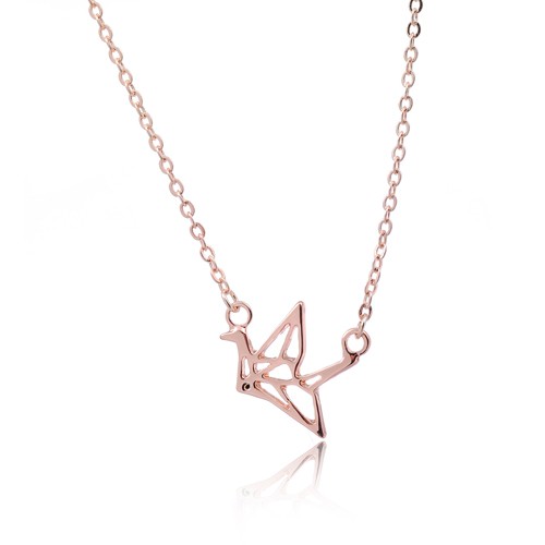 Dây chuyền hạc giấy vàng vòng cổ thiết kế thời trang độc đáo phụ kiện trang sức quà tặng xinh xắn đáng yêu