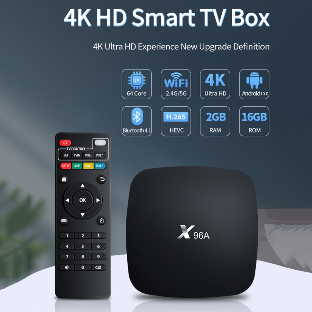 Tv Box X96 Android 10.0 2.4ghz 5ghz Lõi Kép Lõi Tứ A53 X96A Và Phụ Kiện