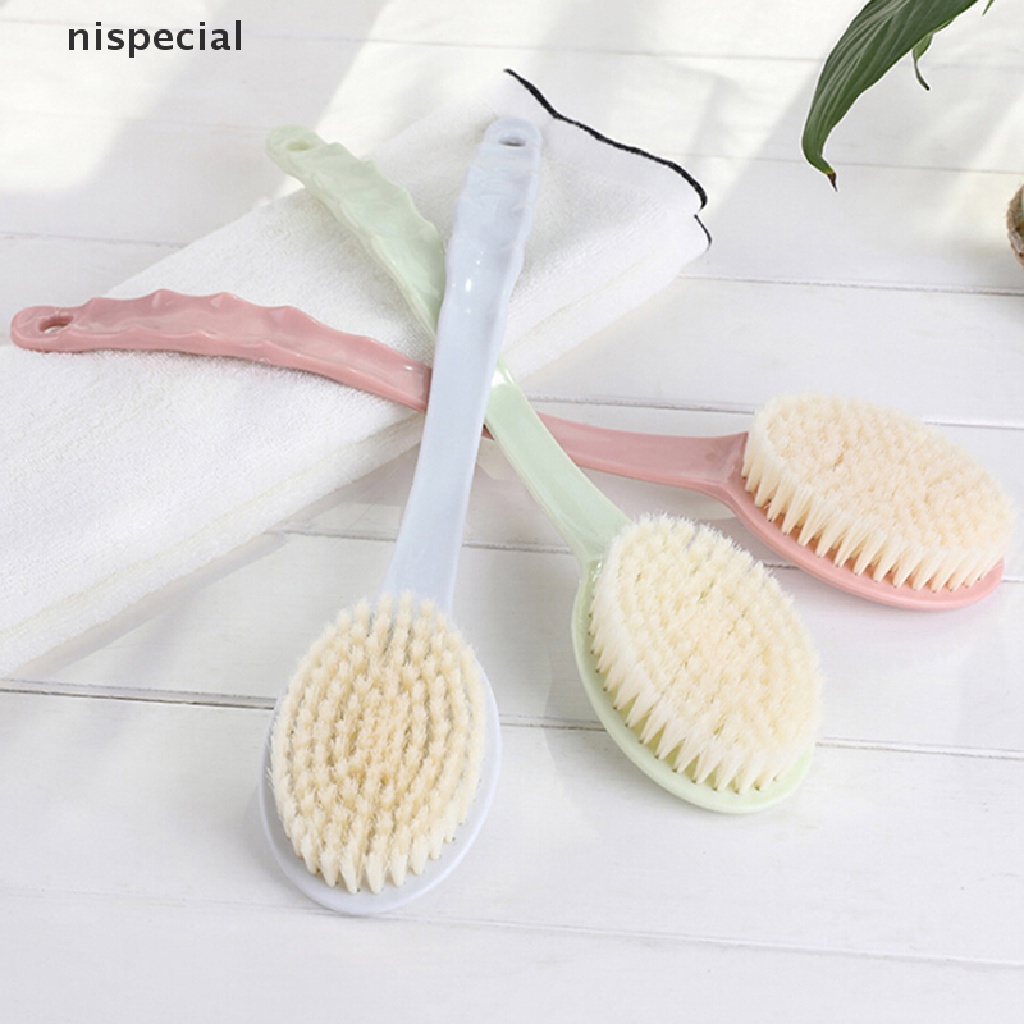 (Hàng Mới Về) Dụng Cụ Tẩy Tế Bào Chết Cơ Thể Cán Dài