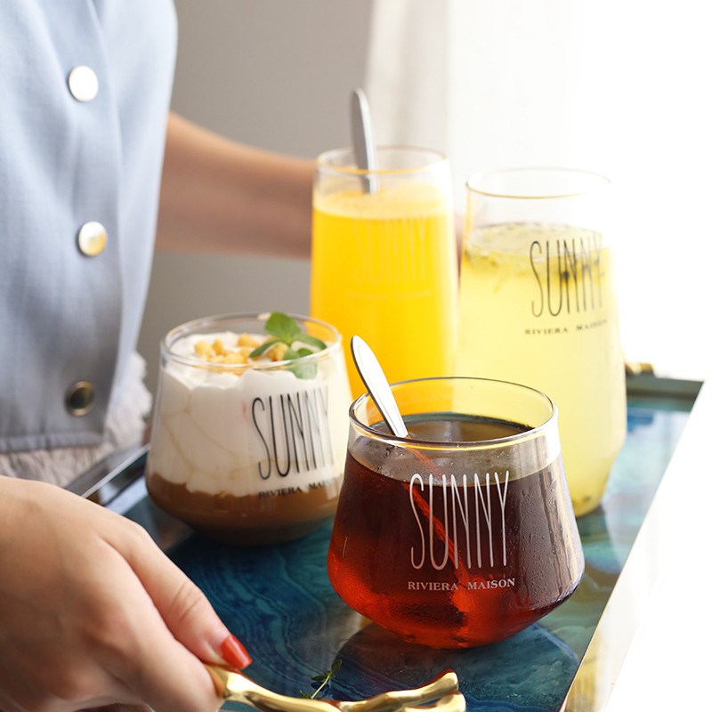 Cốc Thủy Tinh Trong Suốt In Chữ Độc Đáo | BigBuy360 - bigbuy360.vn