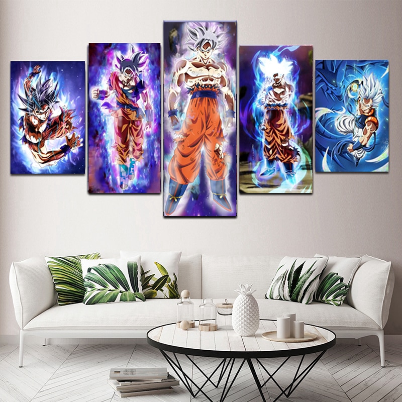 Tranh Treo Tường 5 Miếng Ghép Hình Anime Dragon Ball Z